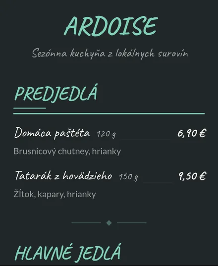 Šablóna Ardoise